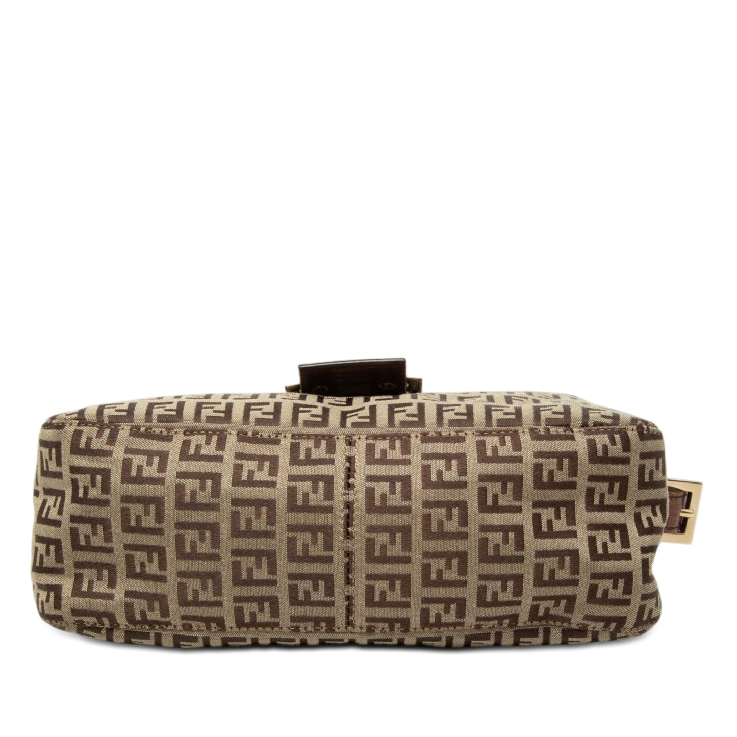 Fendi Zucchino Canvas Double Flap Shoulder Bag
