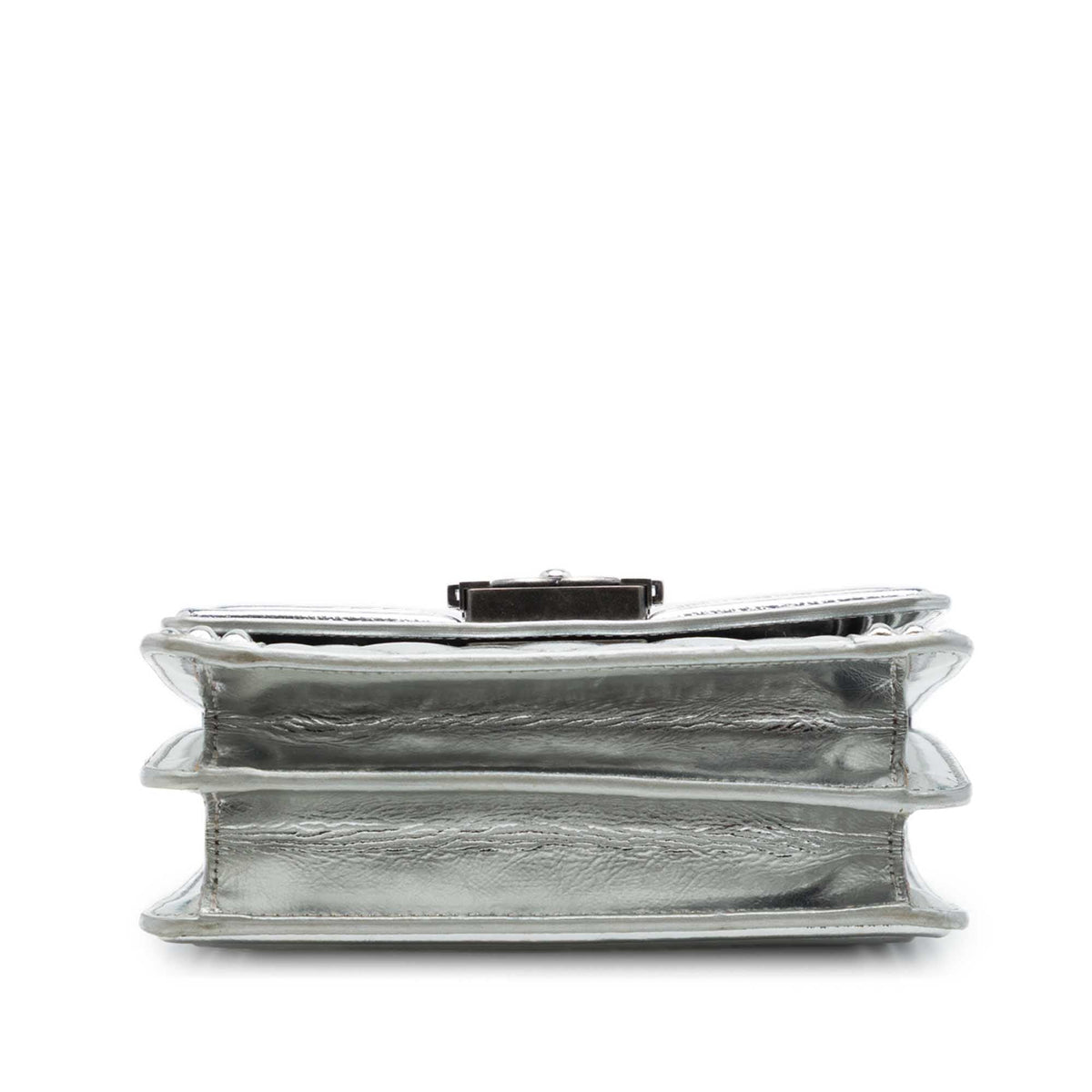Chanel Quilted Metallic Calfskin North South Boy Flap