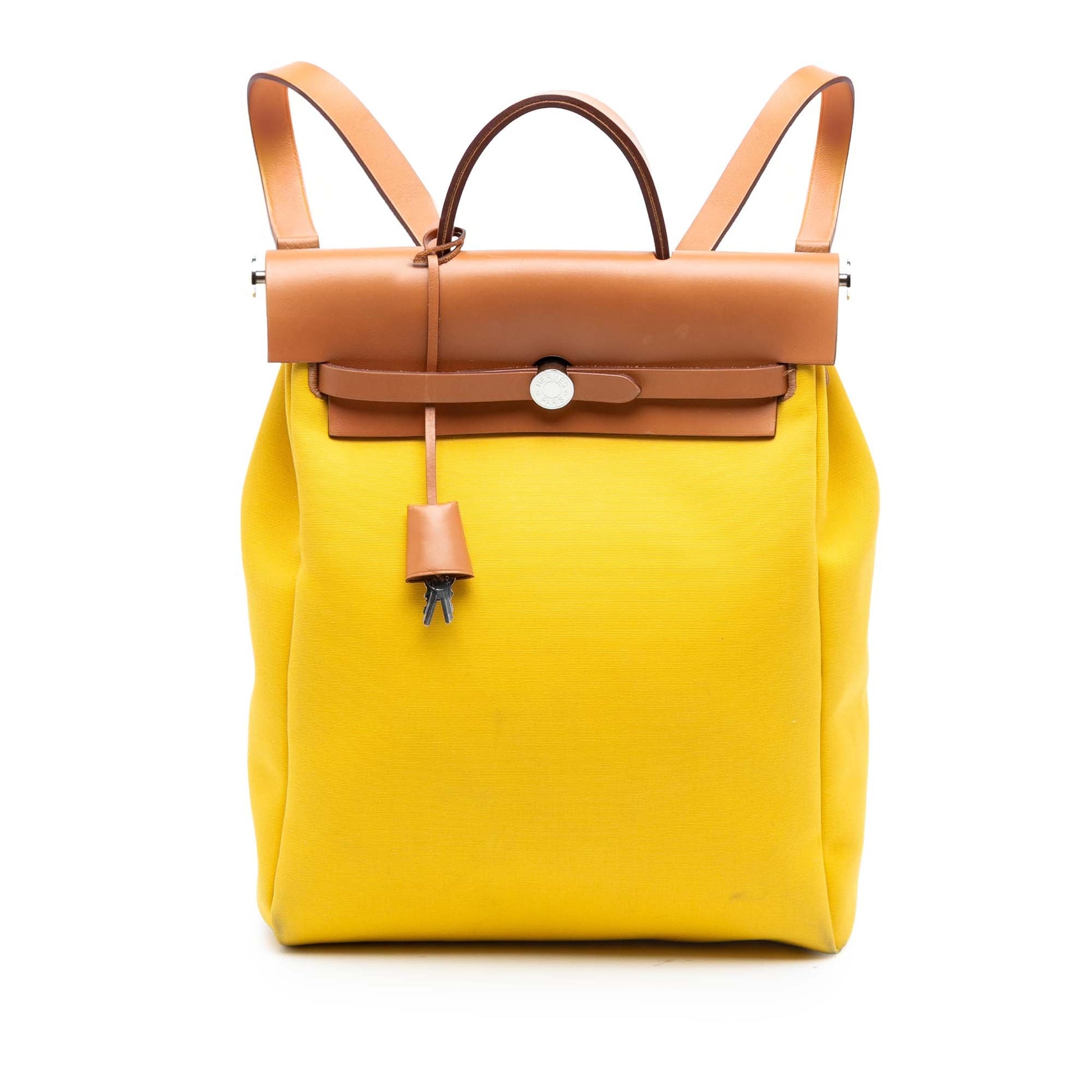 Hermès Toile Herbag A Dos Zip Retourne Backpack