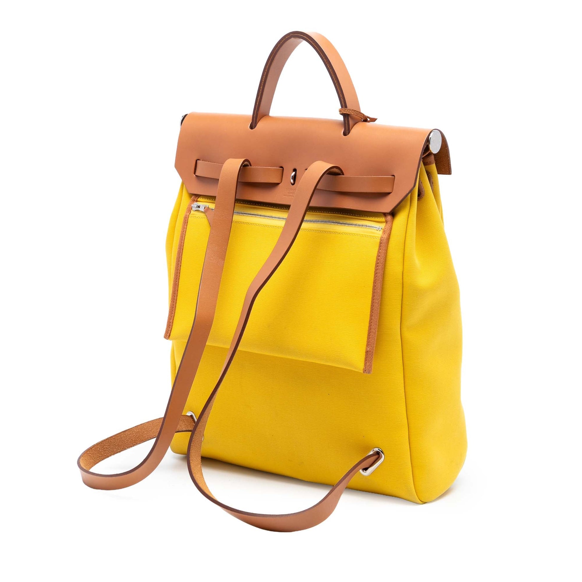 Hermès Toile Herbag A Dos Zip Retourne Backpack
