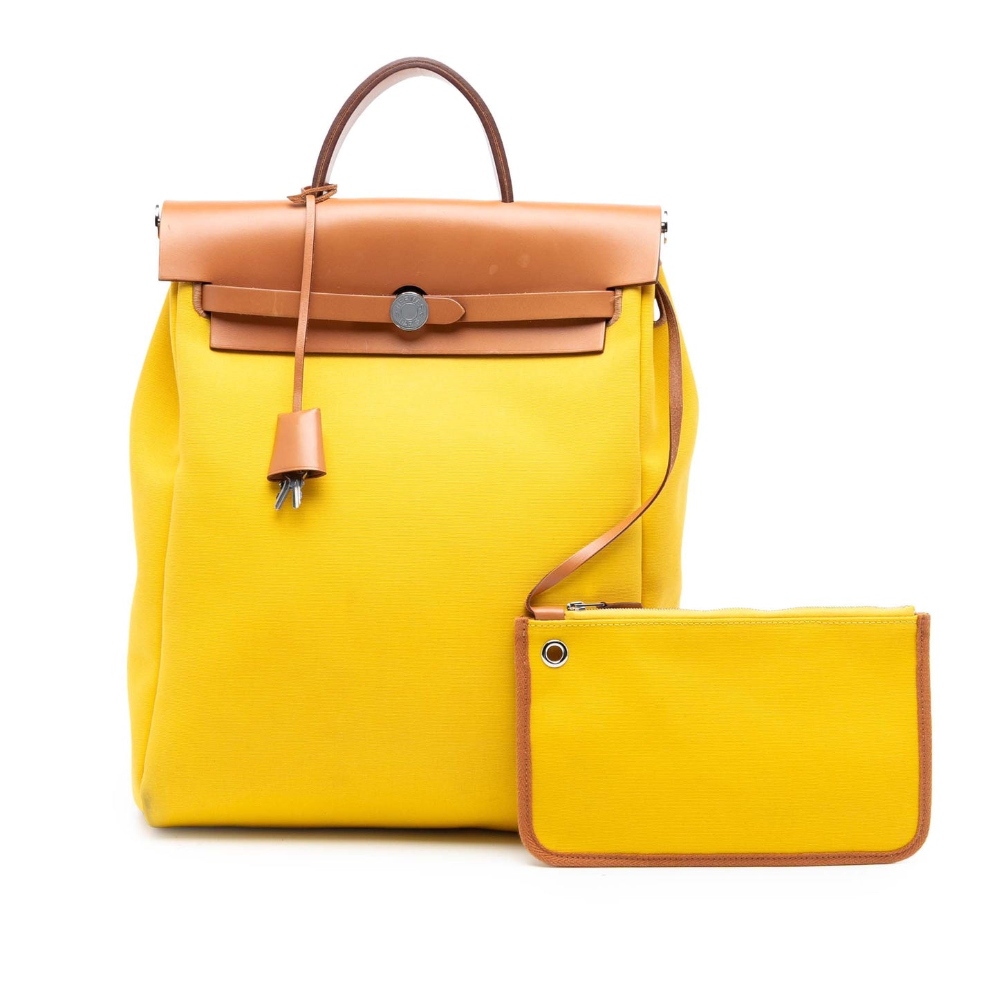 Hermès Toile Herbag A Dos Zip Retourne Backpack