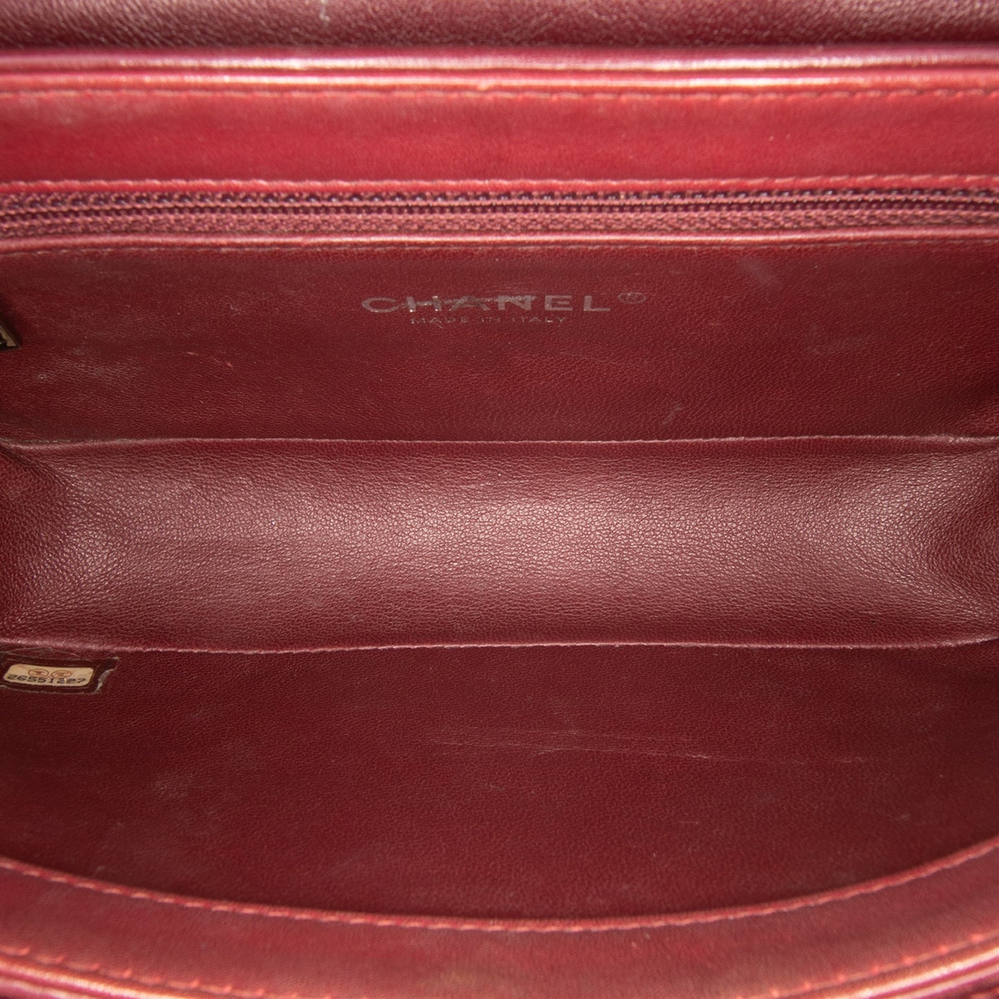 Chanel CC Stitched Calfskin Chain Flap