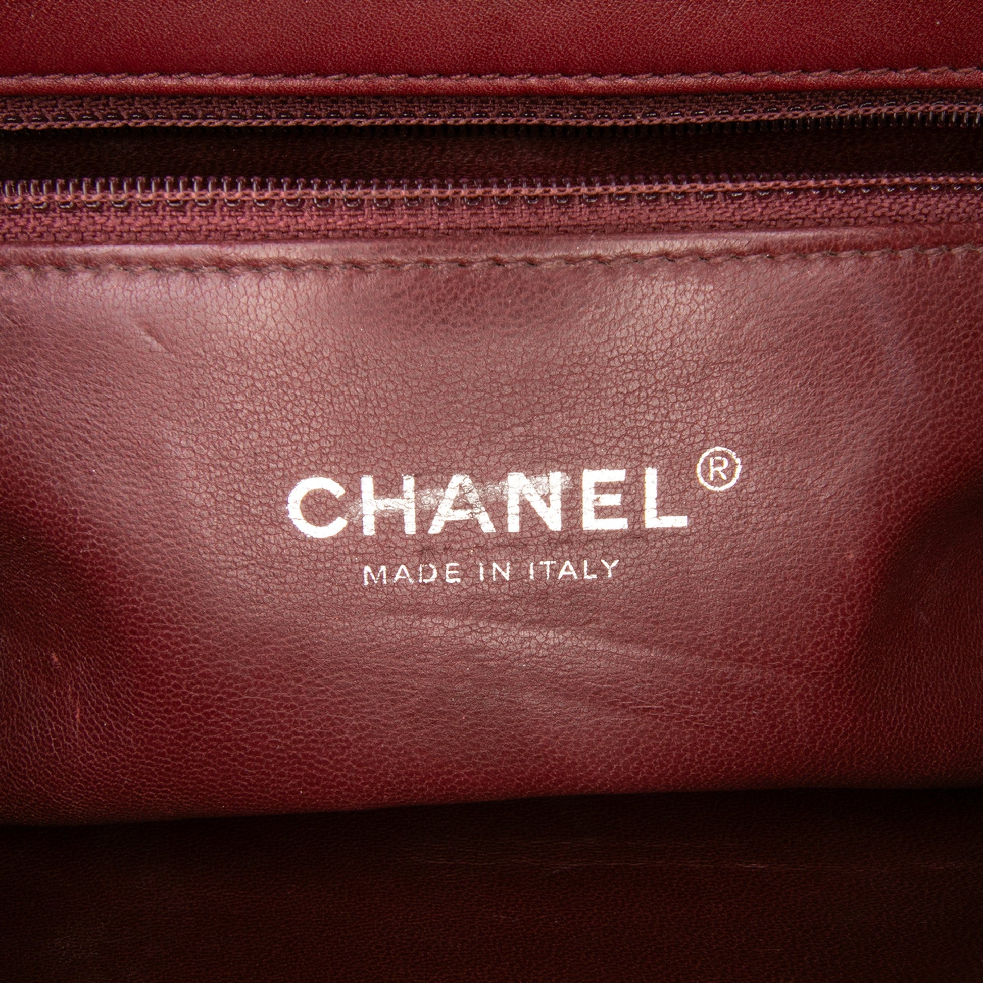 Chanel CC Stitched Calfskin Chain Flap