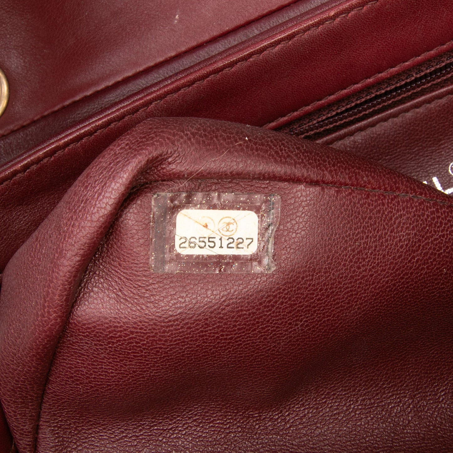 Chanel CC Stitched Calfskin Chain Flap