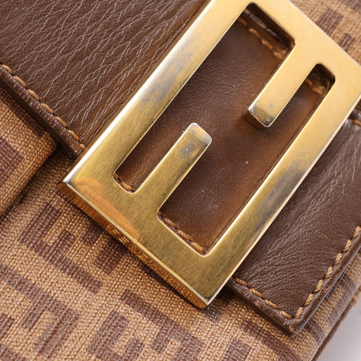 Fendi Zucchino Spalmati Mamma Forever — Brown