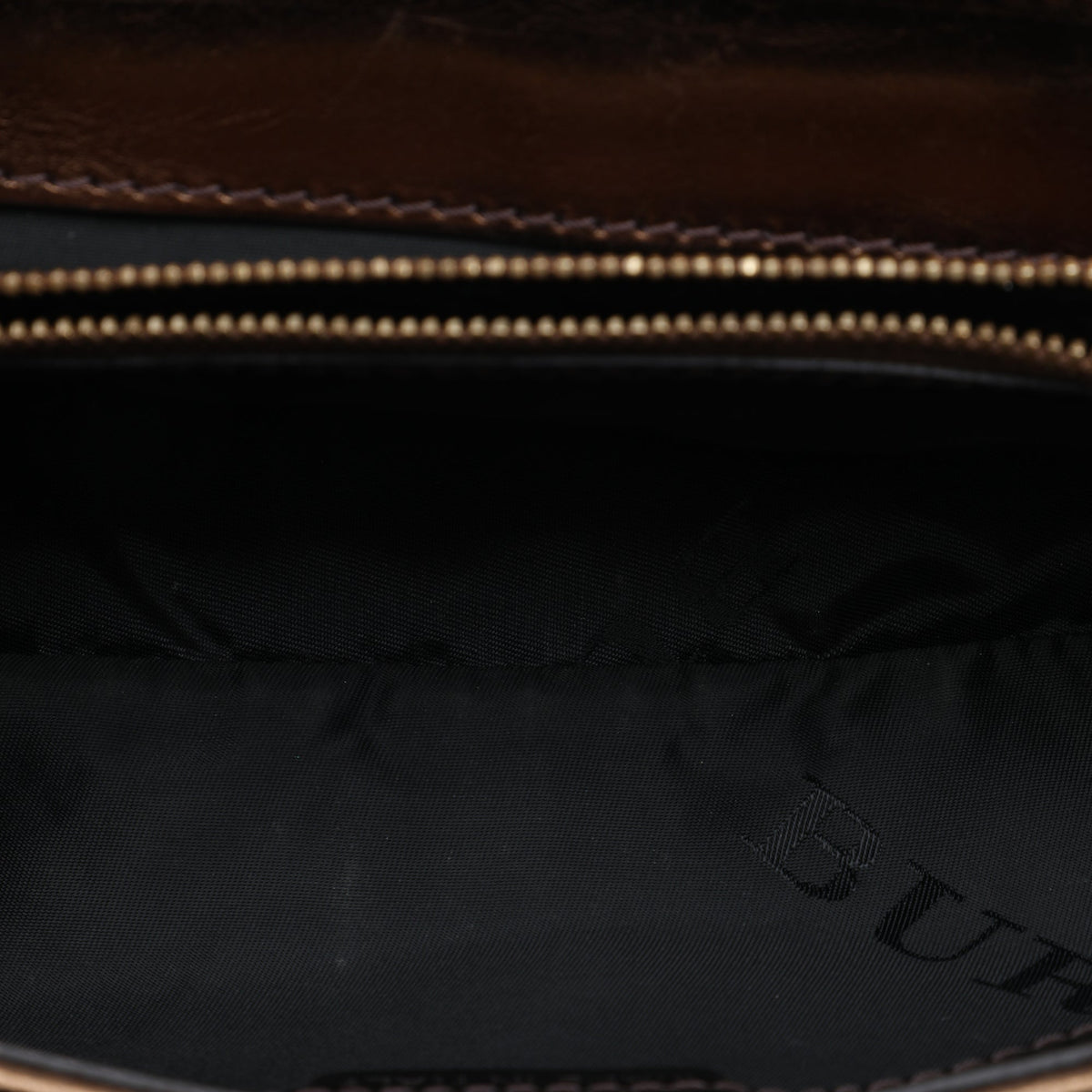 Burberry Metallic Woven Calfskin and Suede Flap