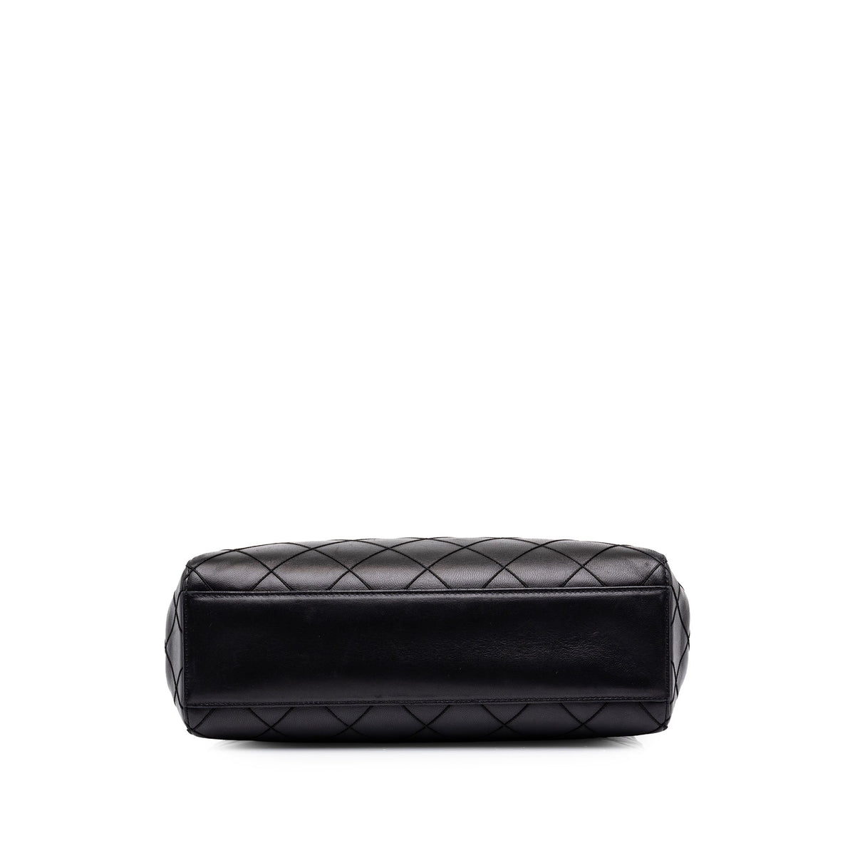 Chanel CC Stitched Lambskin Handbag — Black