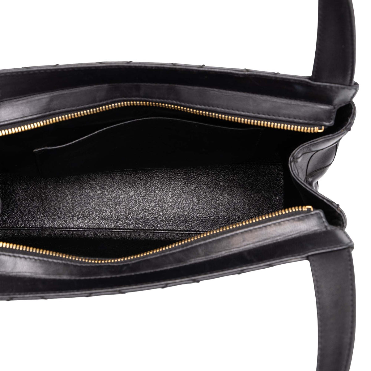 Chanel CC Stitched Lambskin Handbag — Black