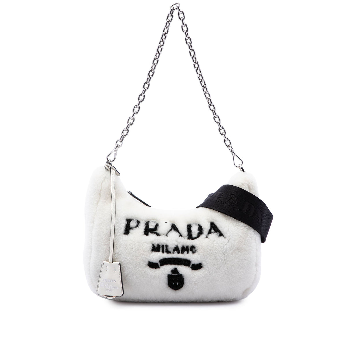Prada Mini Terry Cloth Re Edition 2005 Satchel — White