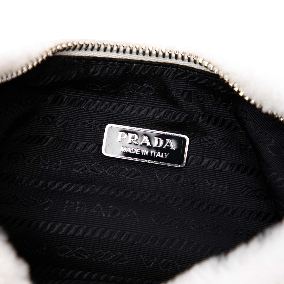 Prada Mini Terry Cloth Re Edition 2005 Satchel — White