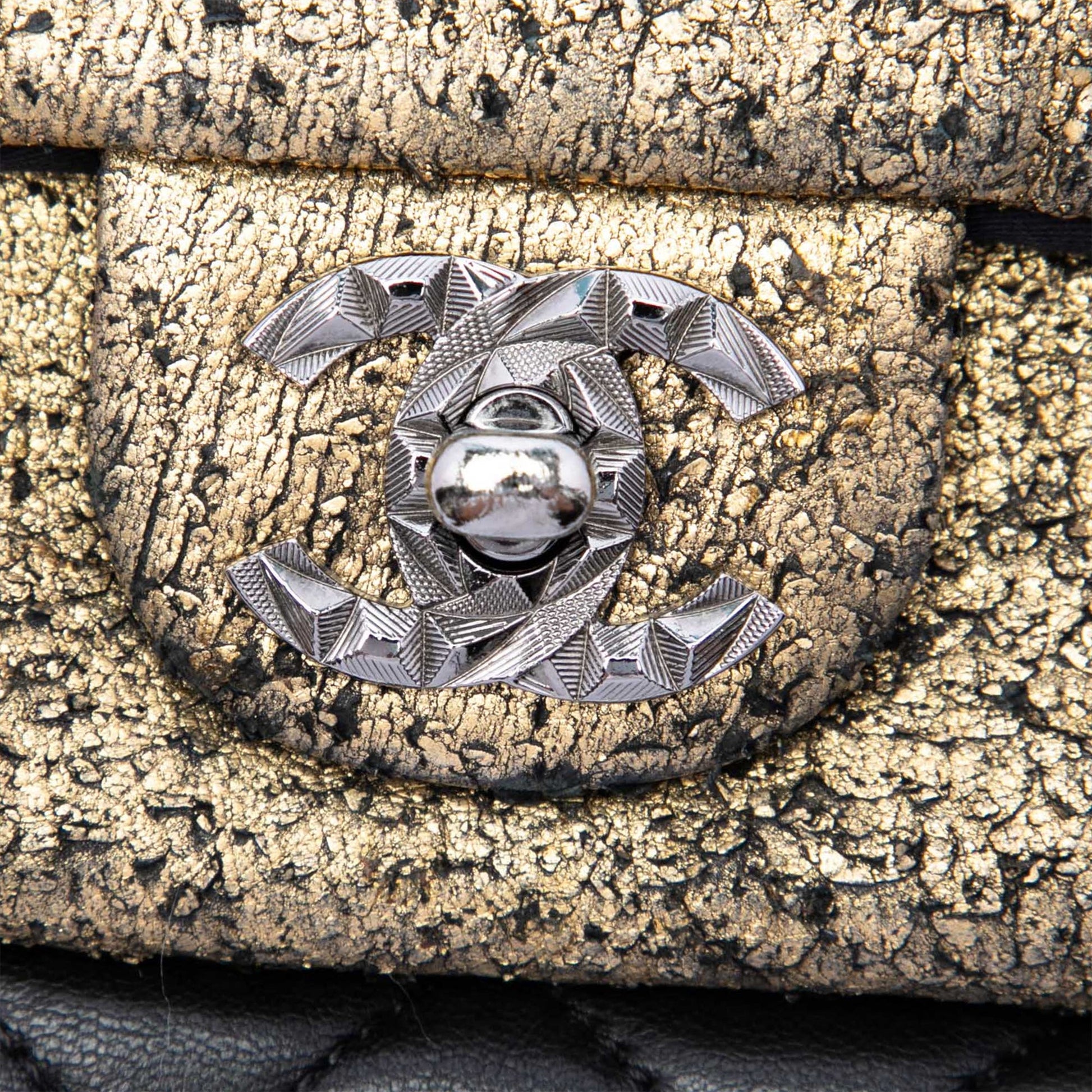 Chanel Metallic and Quilted Lambskin Mineral Nights Clutch On Chain