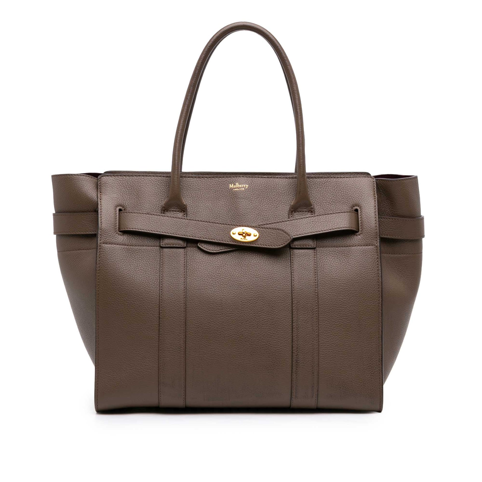 Mulberry Small Grained Calfskin Zipped Bayswater Satchel