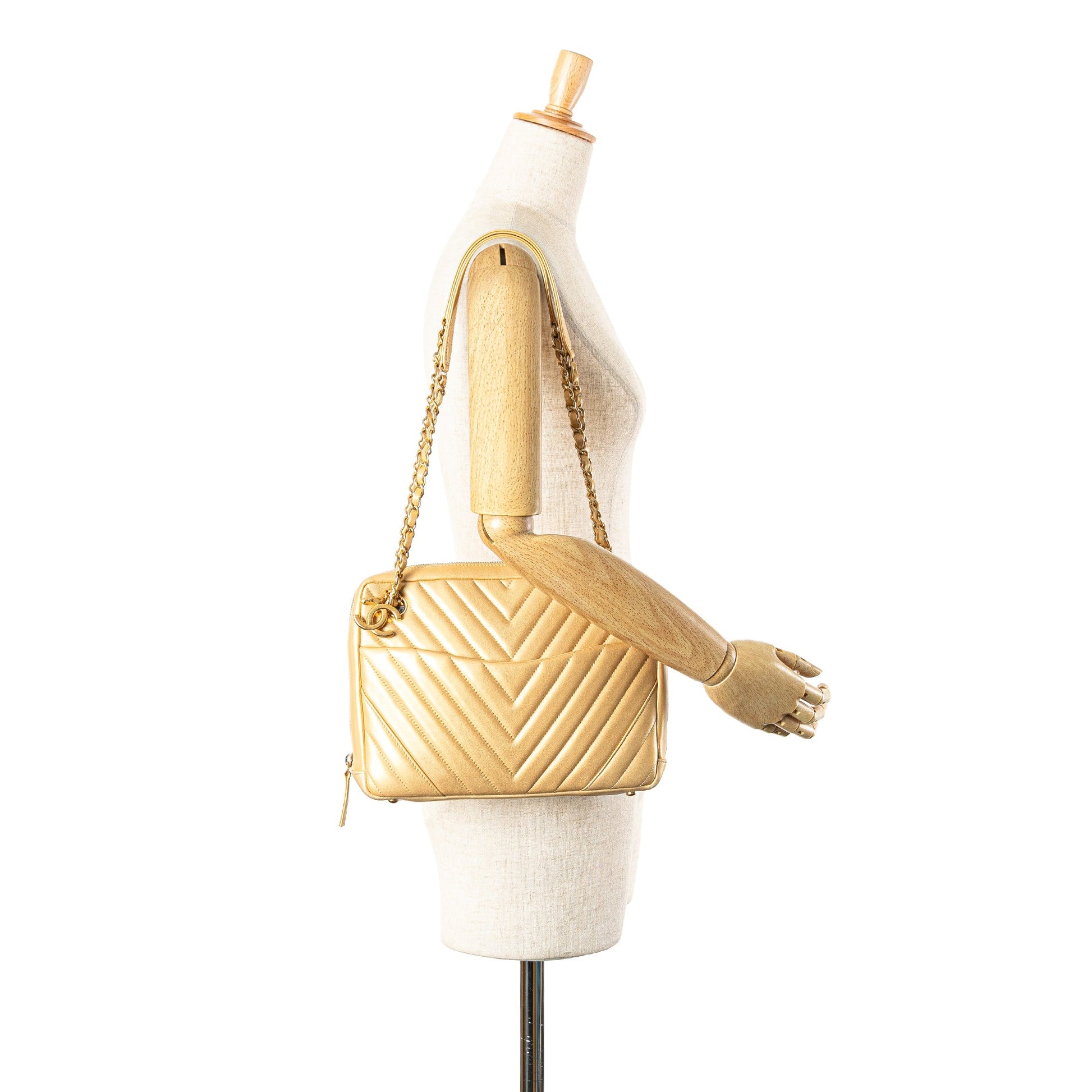 Chanel CC Chevron Lambskin Camera Shoulder Bag
