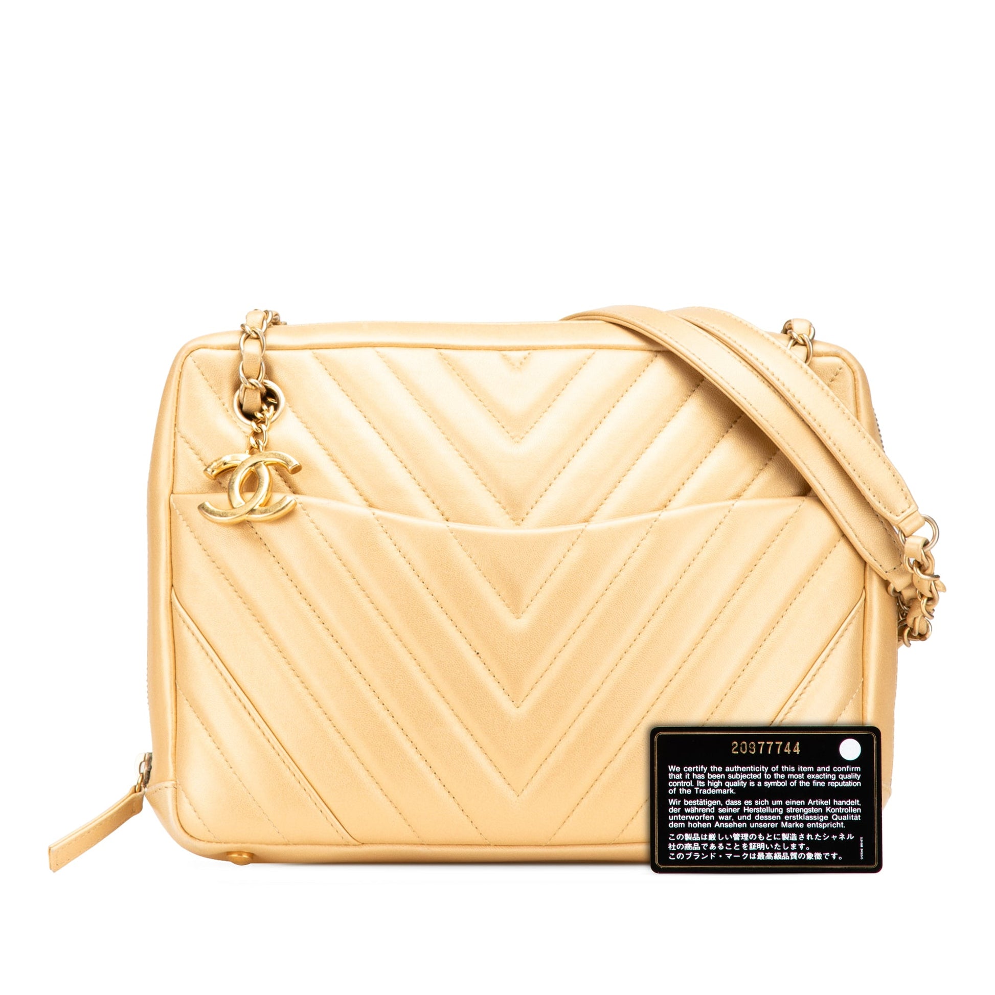 Chanel CC Chevron Lambskin Camera Shoulder Bag