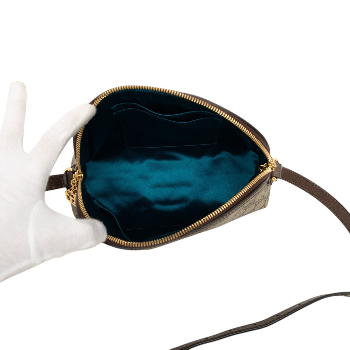 Gucci Small GG Supreme Web Ophidia Dome Crossbody