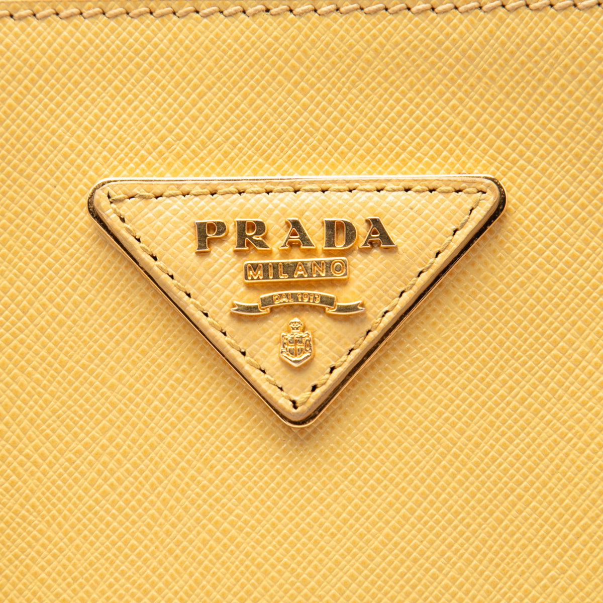 Prada Medium Saffiano Lux Galleria Double Zip Satchel — Yellow