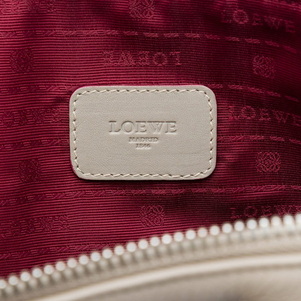 LOEWE Leather Anagram Toledo Briefcase — Gray
