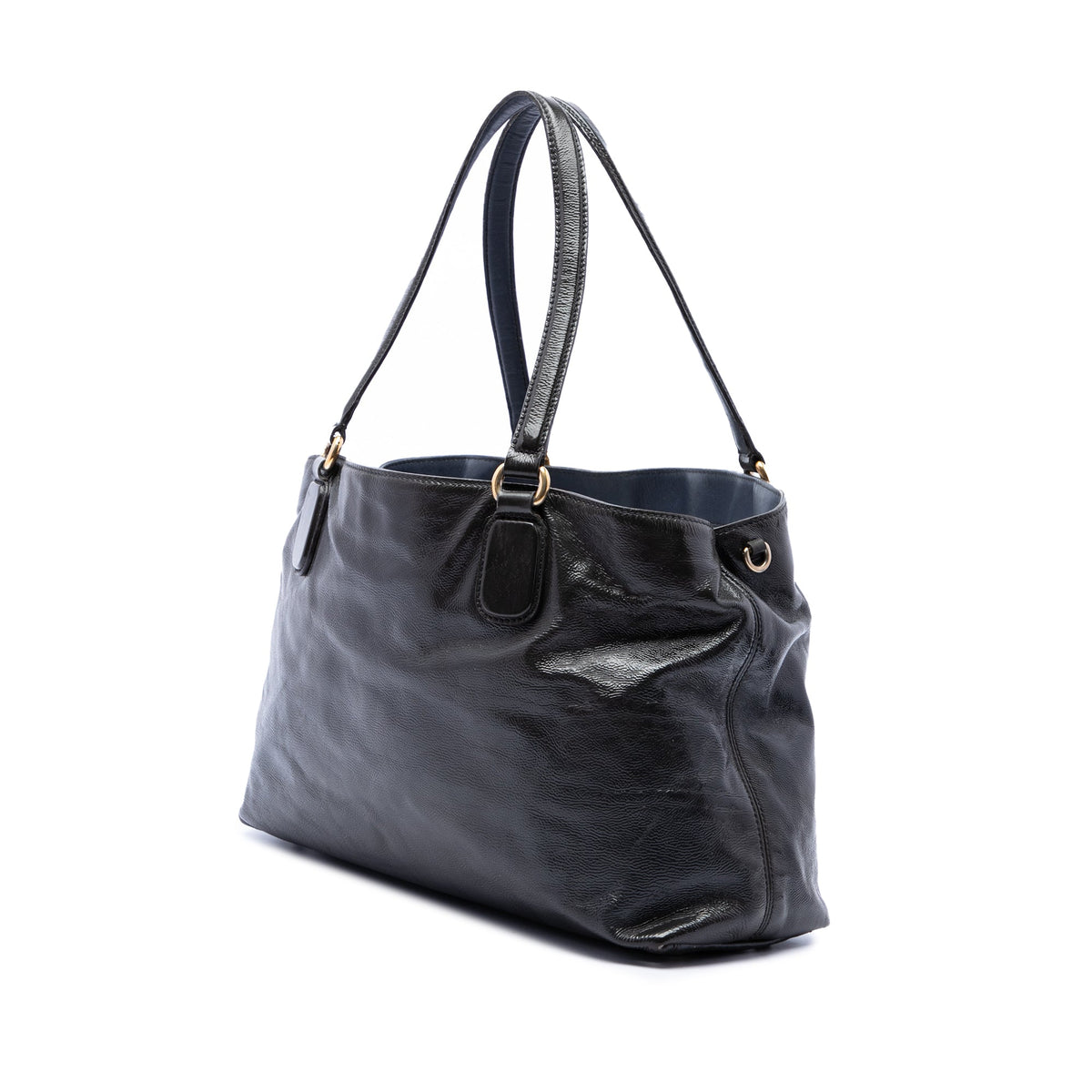 Gucci Medium Patent Soho Working Satchel — Black