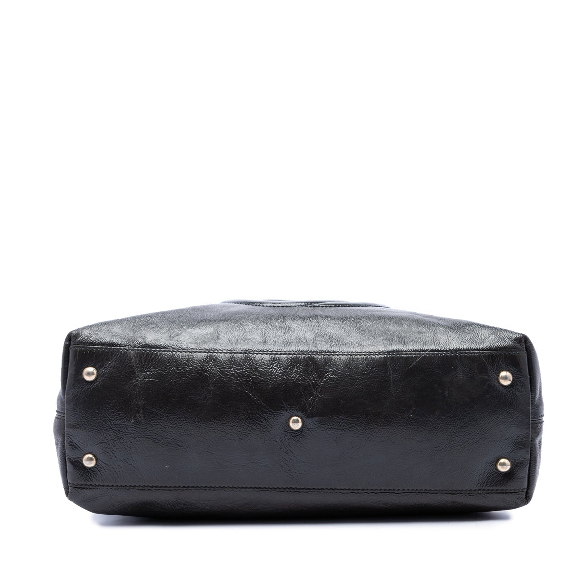 Gucci Medium Patent Soho Working Satchel — Black