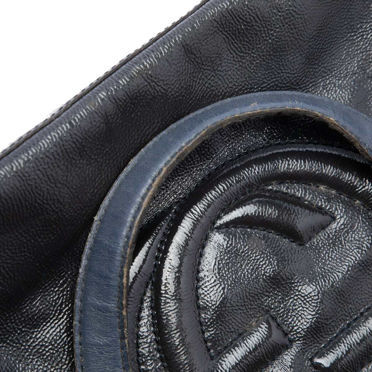 Gucci Medium Patent Soho Working Satchel — Black