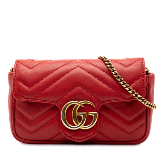 Gucci Mini GG Marmont Matelasse Leather Flap Crossbody