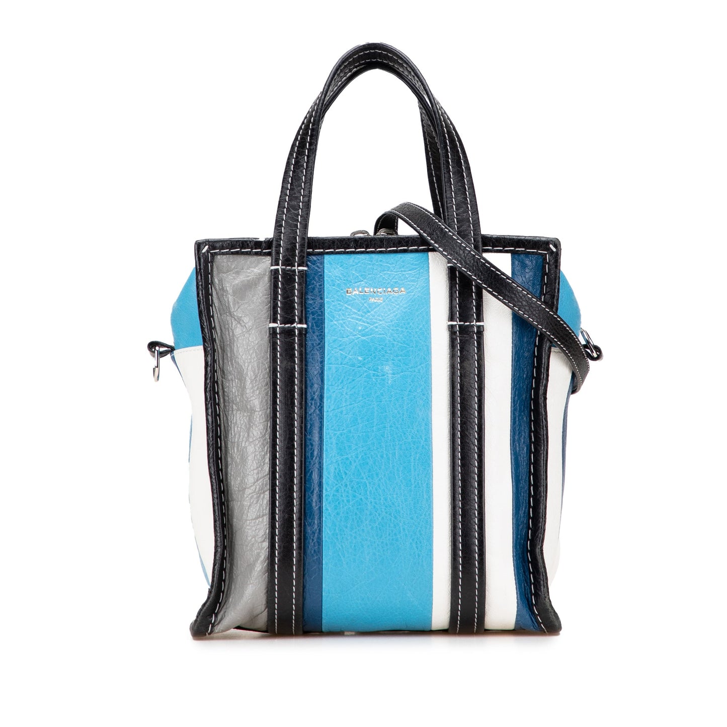 Balenciaga XS Lambskin Bazar Shopper Satchel