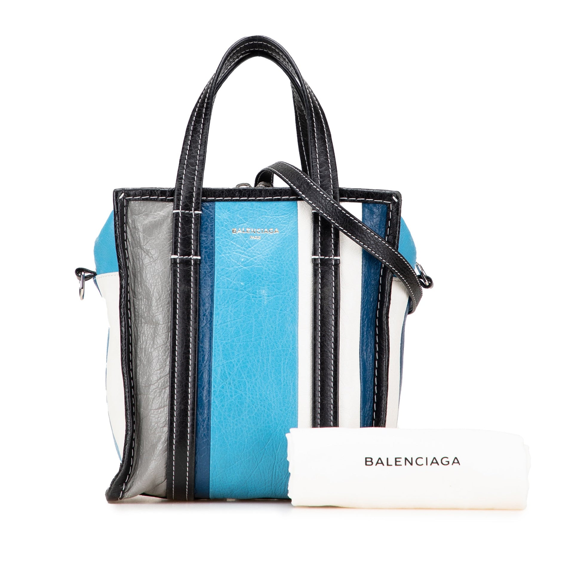 Balenciaga XS Lambskin Bazar Shopper Satchel