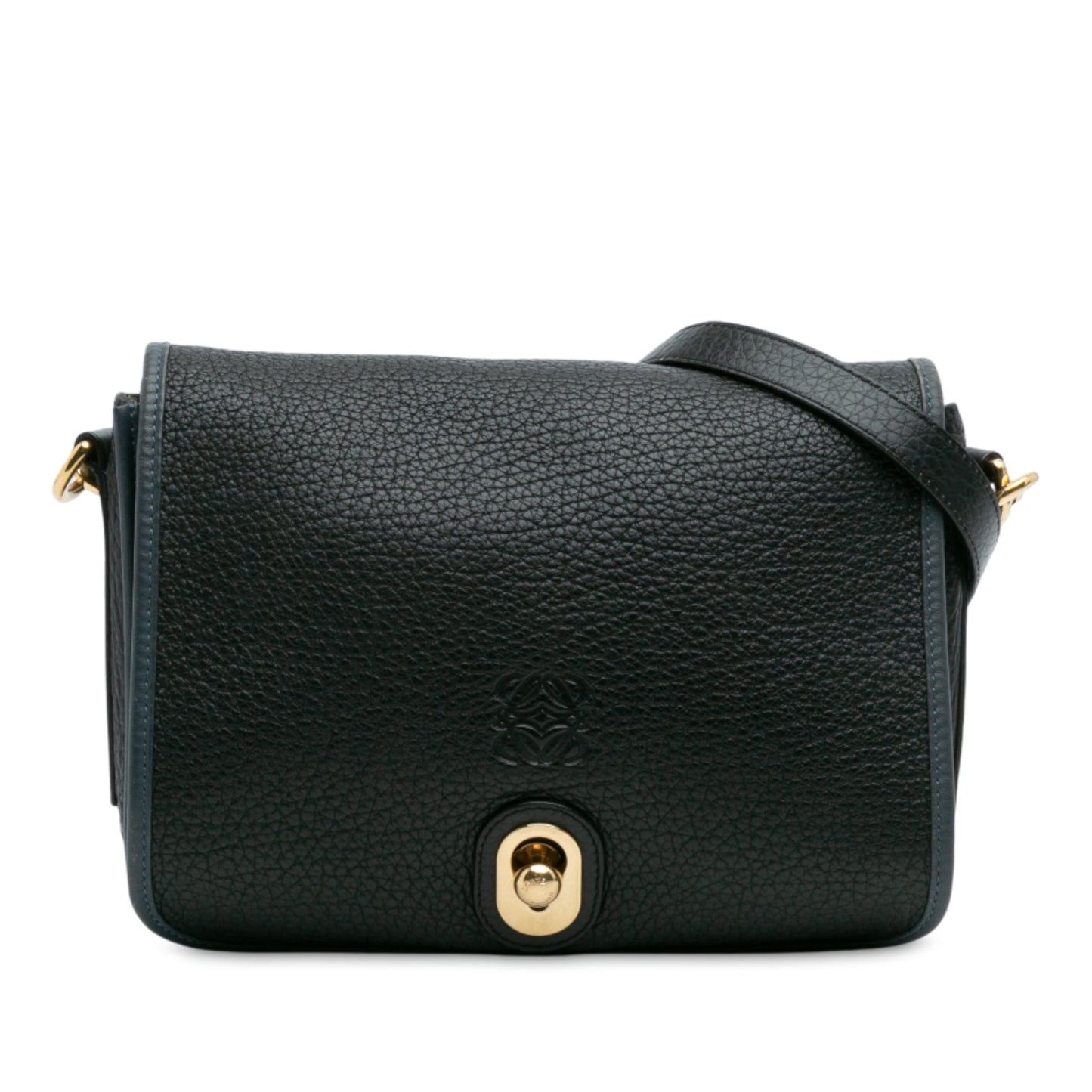 LOEWE Pebbled Calfskin Anagram Ines Flap Crossbody
