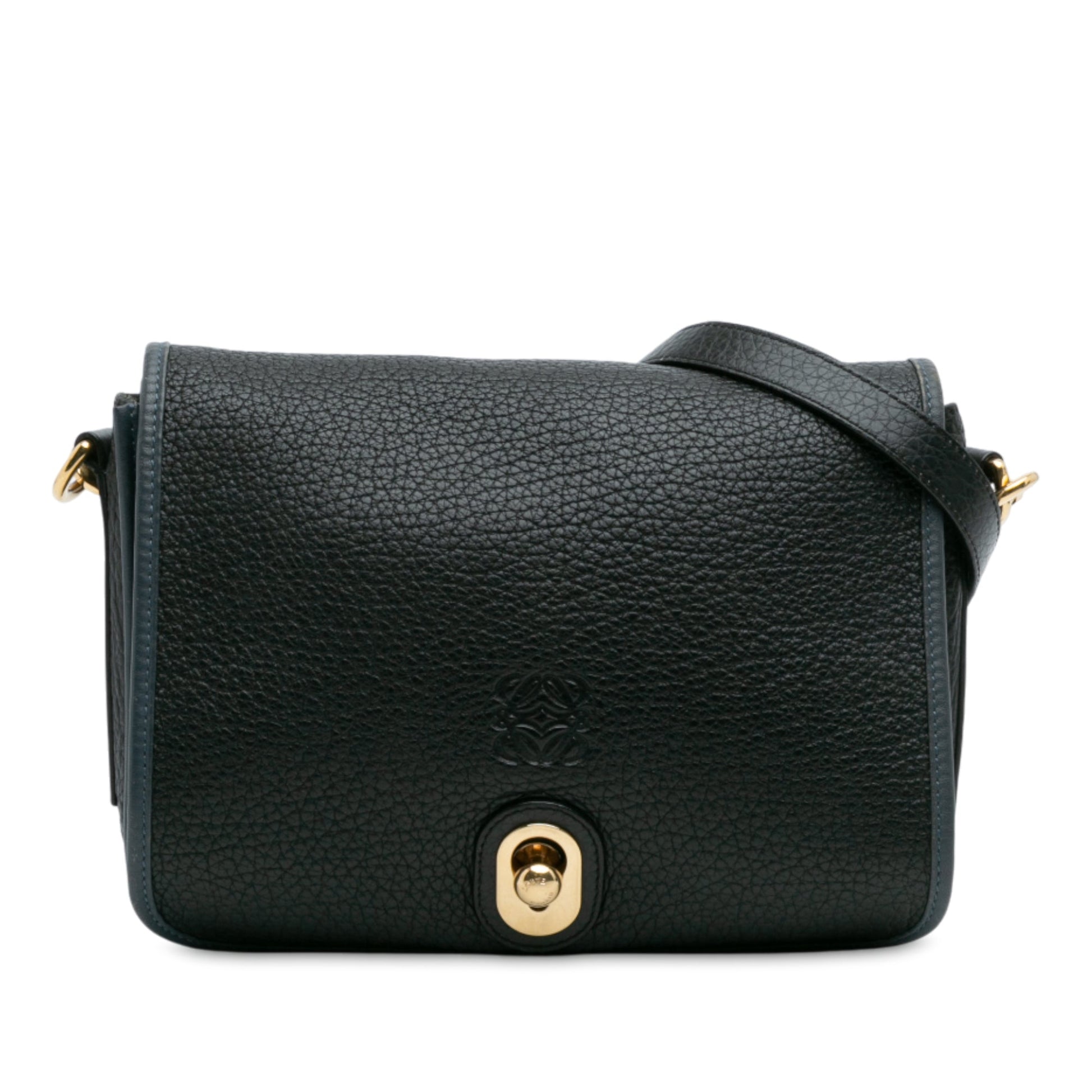 LOEWE Pebbled Calfskin Anagram Ines Flap Crossbody