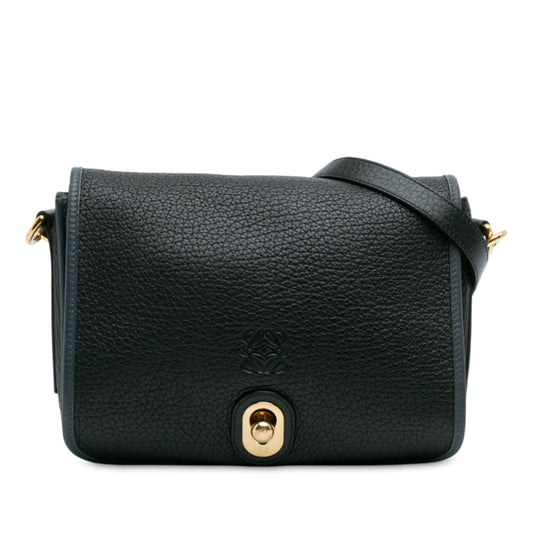 LOEWE Pebbled Calfskin Anagram Ines Flap Crossbody