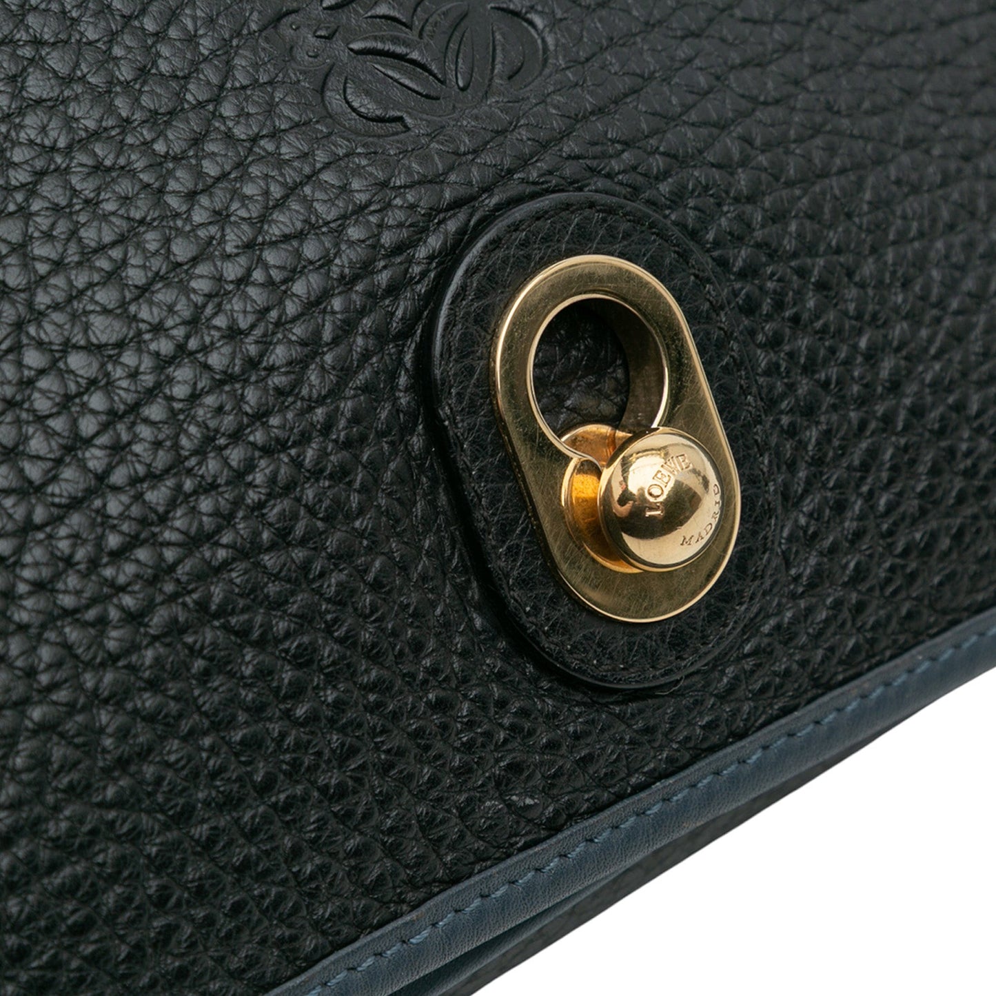 LOEWE Pebbled Calfskin Anagram Ines Flap Crossbody