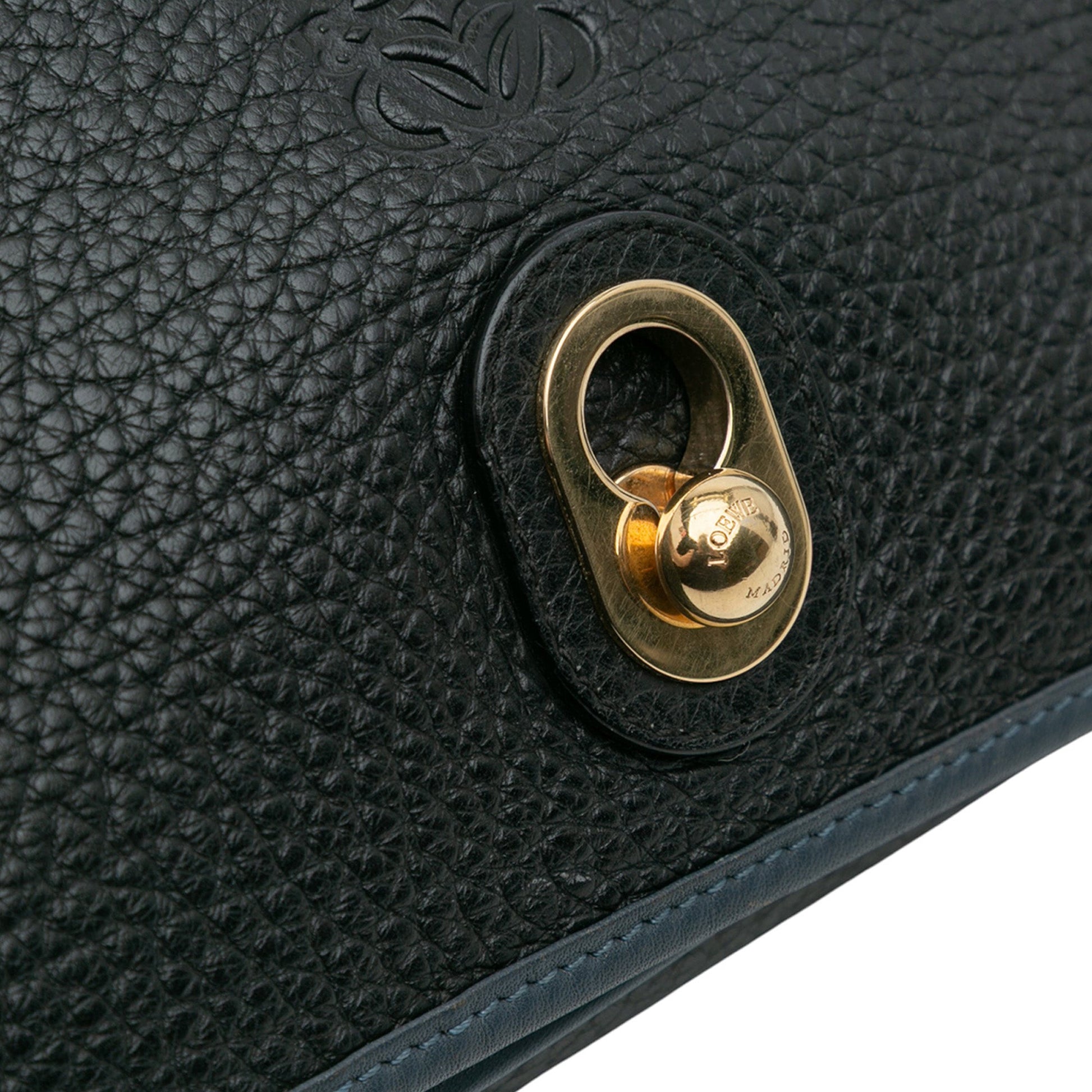 LOEWE Pebbled Calfskin Anagram Ines Flap Crossbody