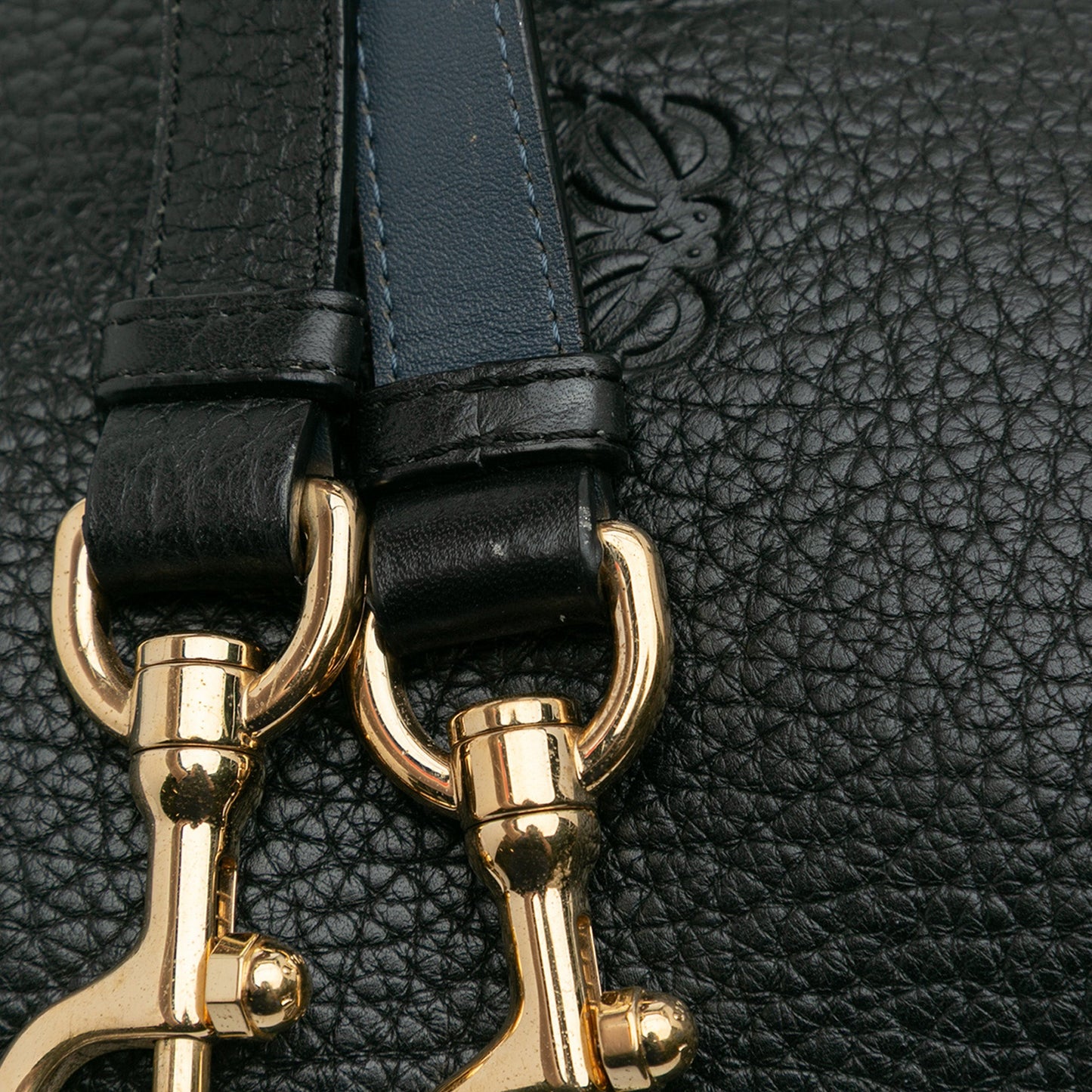 LOEWE Pebbled Calfskin Anagram Ines Flap Crossbody