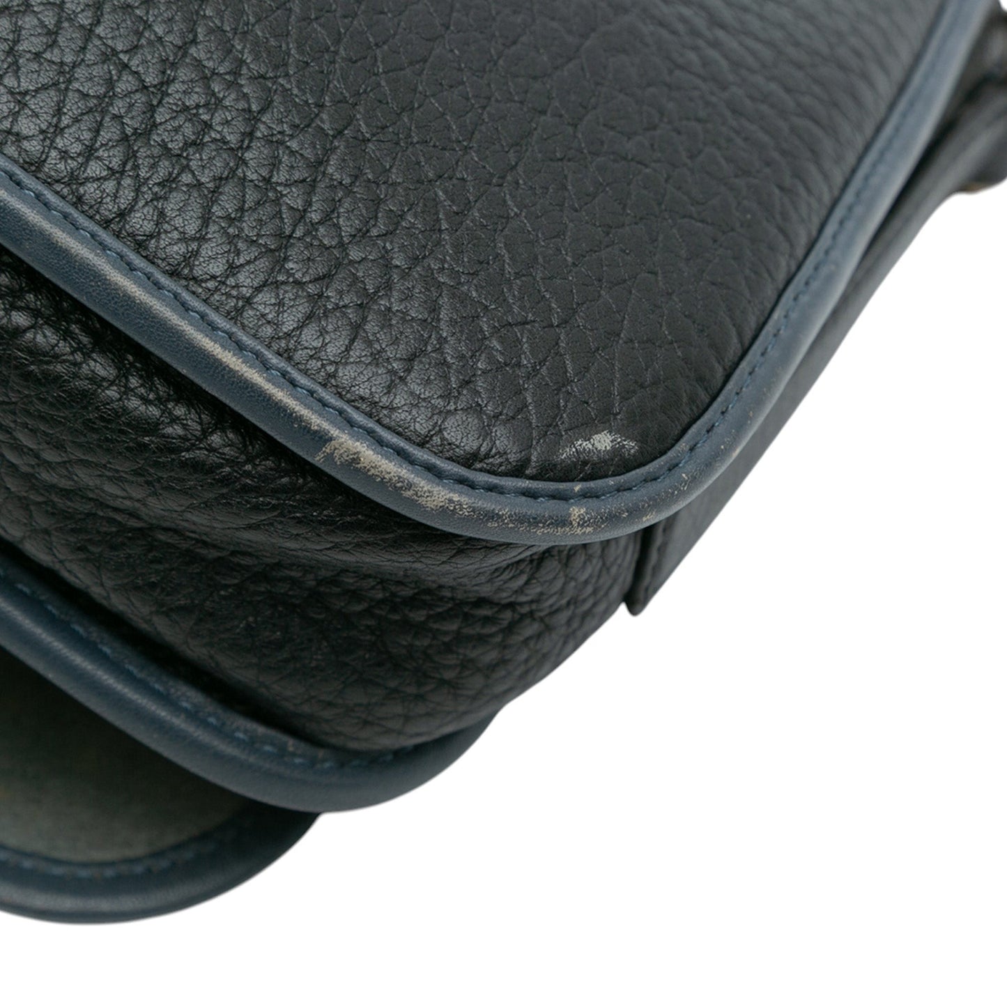 LOEWE Pebbled Calfskin Anagram Ines Flap Crossbody