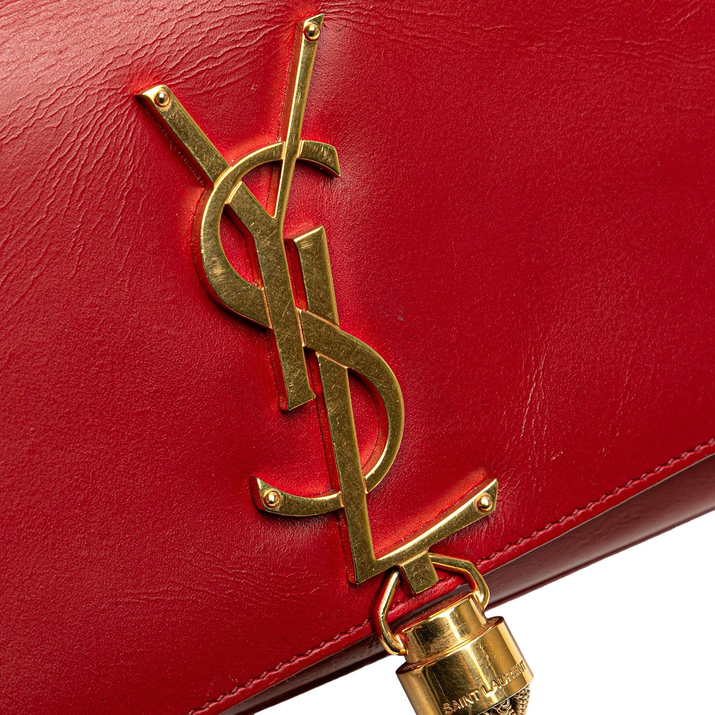 Saint Laurent Small Leather Monogram Kate Tassel Crossbody
