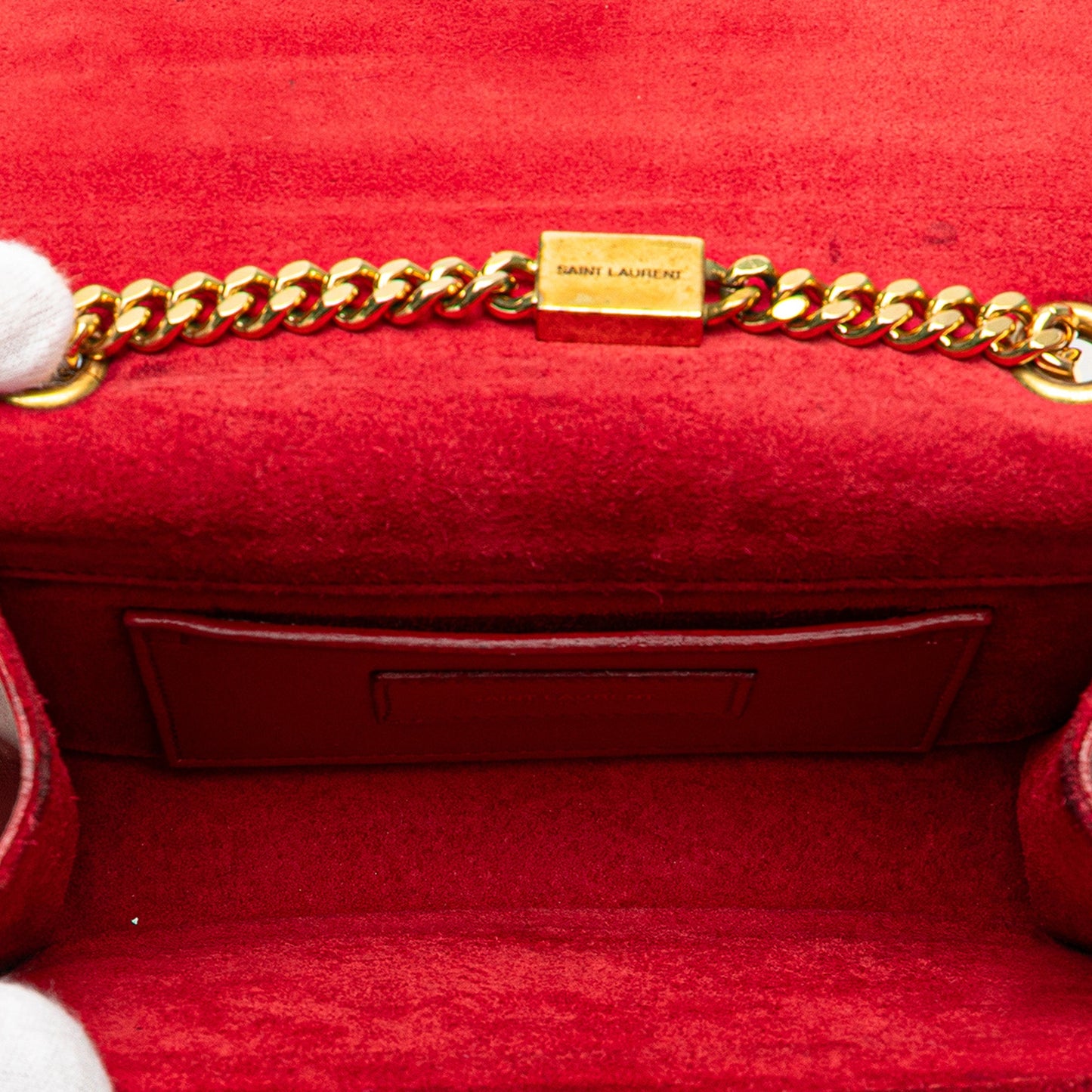 Saint Laurent Small Leather Monogram Kate Tassel Crossbody