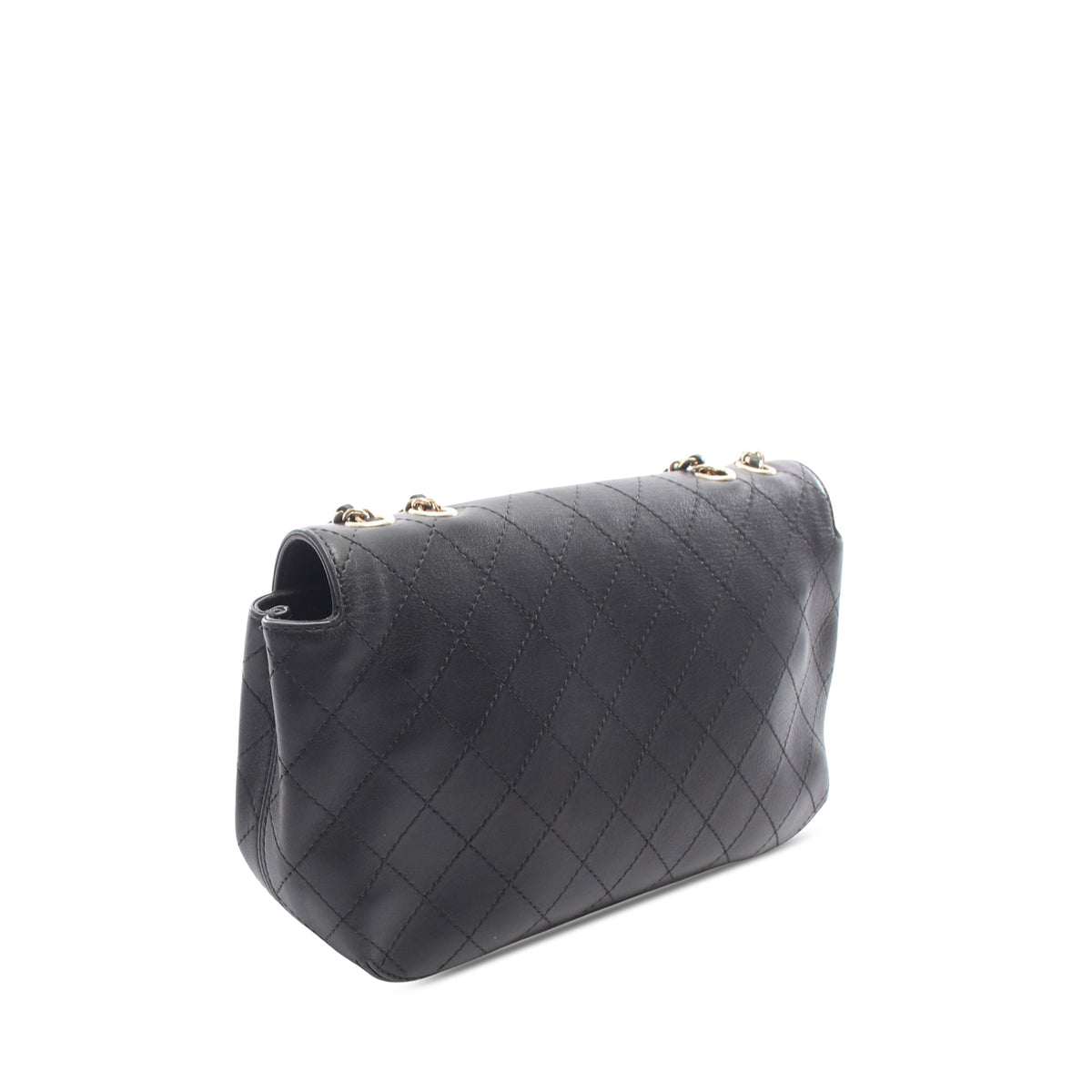 Chanel CC Quilted Calfskin Single Flap — Black