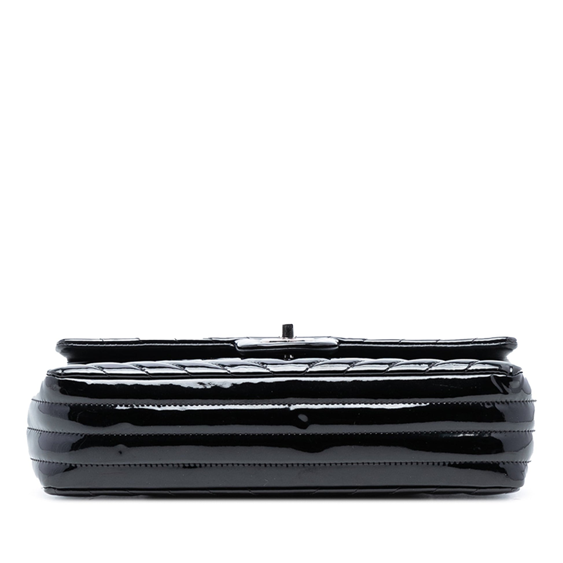 Chanel Medium Classic Chevron Patent Double Flap
