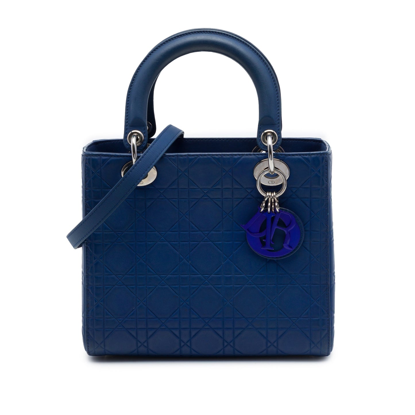 Dior Medium Ultra Matte Calfskin Embossed Cannage Lady Dior