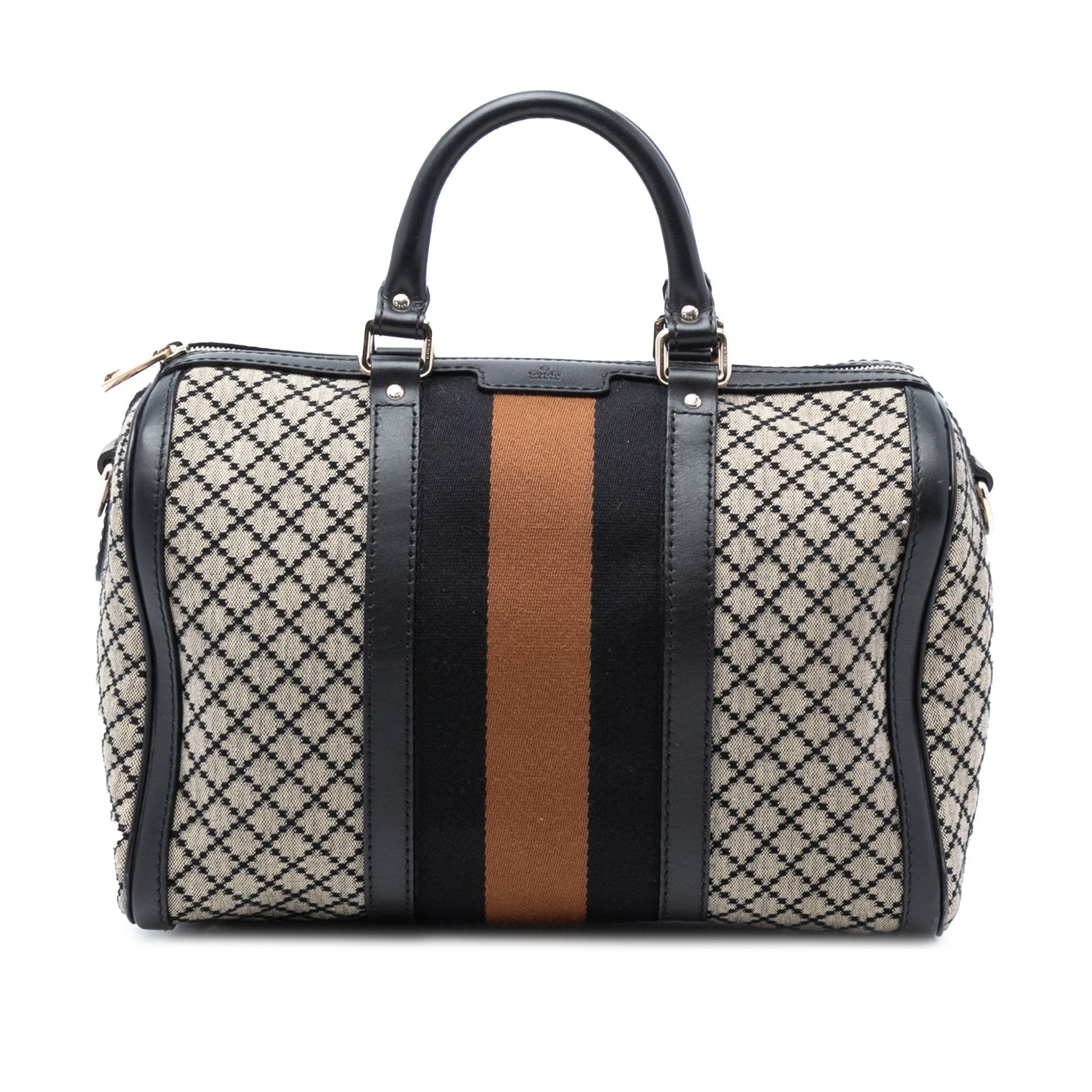 Gucci Medium Diamante Canvas Web Joy Boston Bag