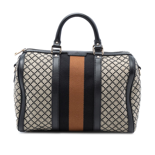 Gucci Medium Diamante Canvas Web Joy Boston Bag