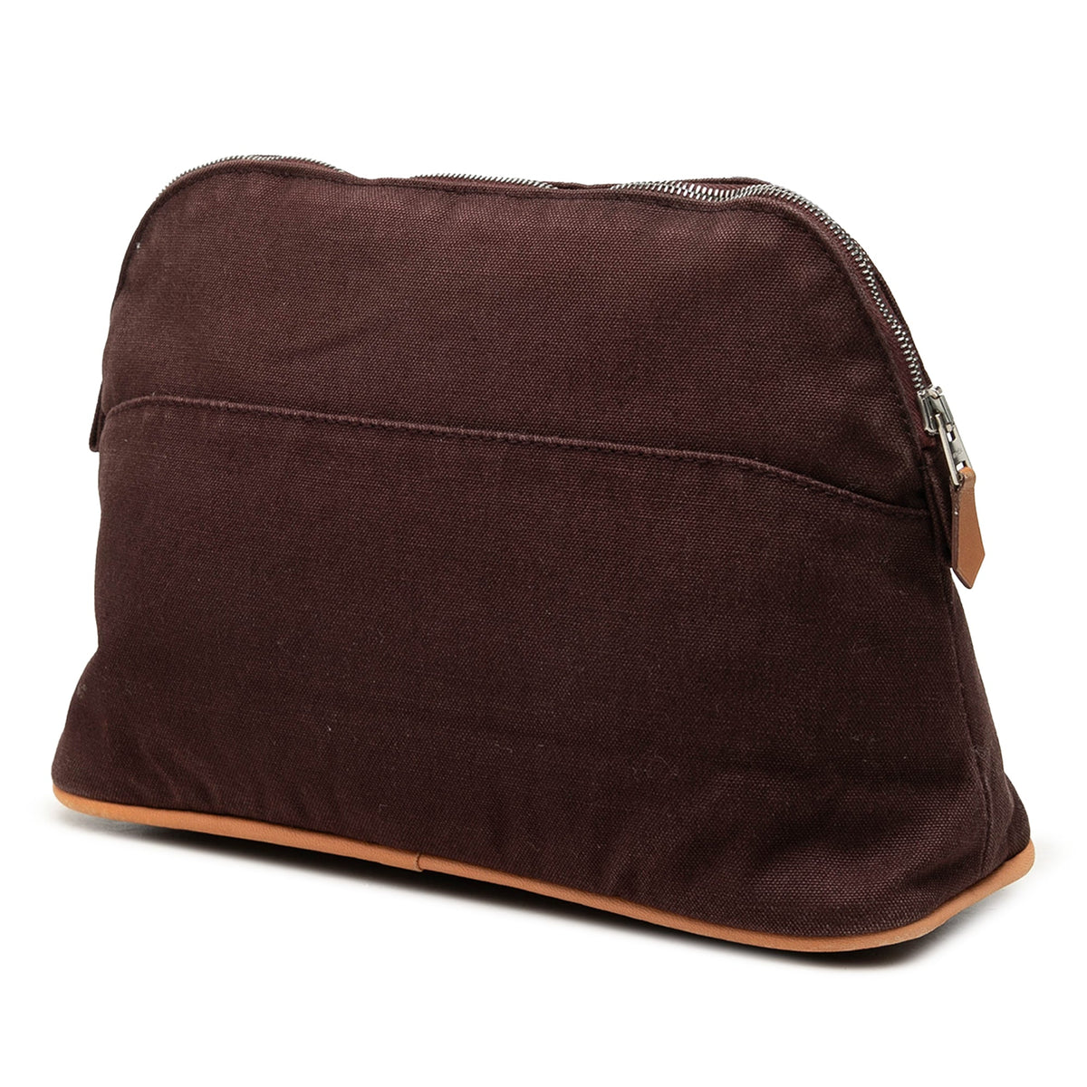 Hermès Toile Bolide Trousse De Voyage Pouch MM — Brown
