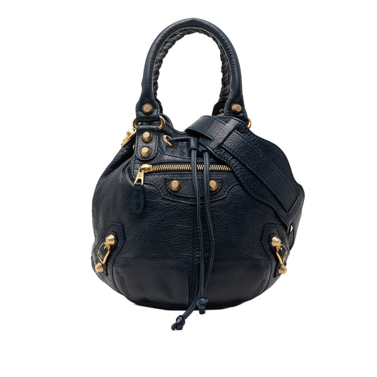 Balenciaga Mini Lambskin Motocross Giant 12 Pompon Bag