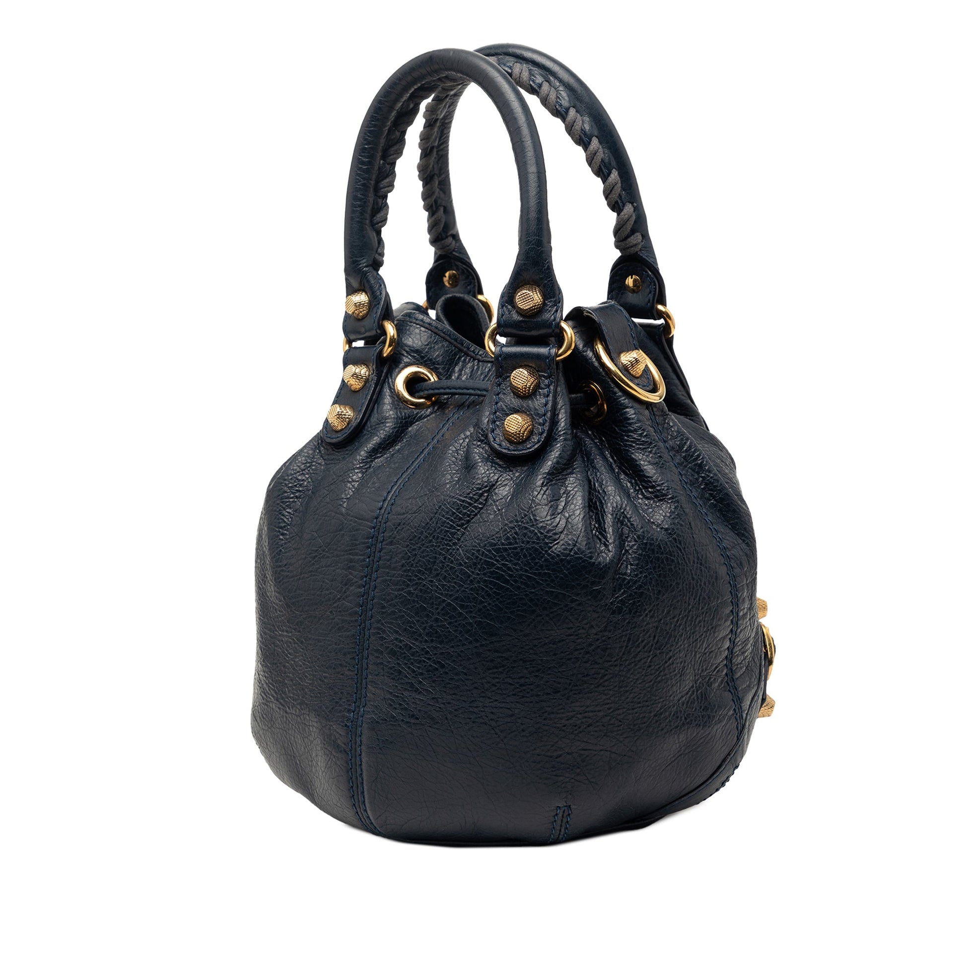 Balenciaga Mini Lambskin Motocross Giant 12 Pompon Bag