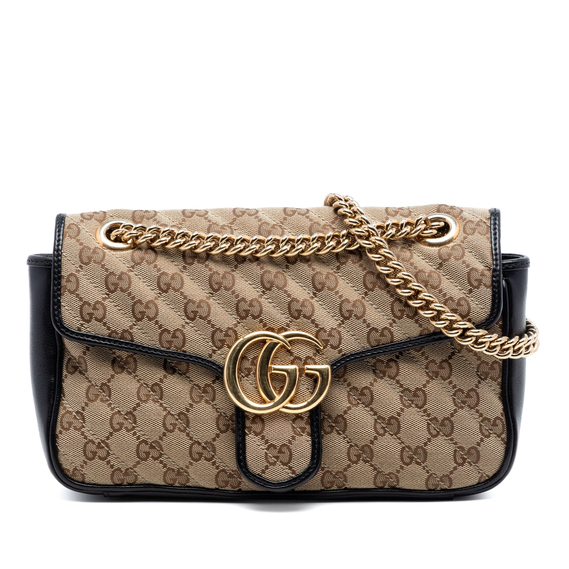 Gucci Medium GG Marmont Matelasse Diagonal GG Canvas Shoulder Bag