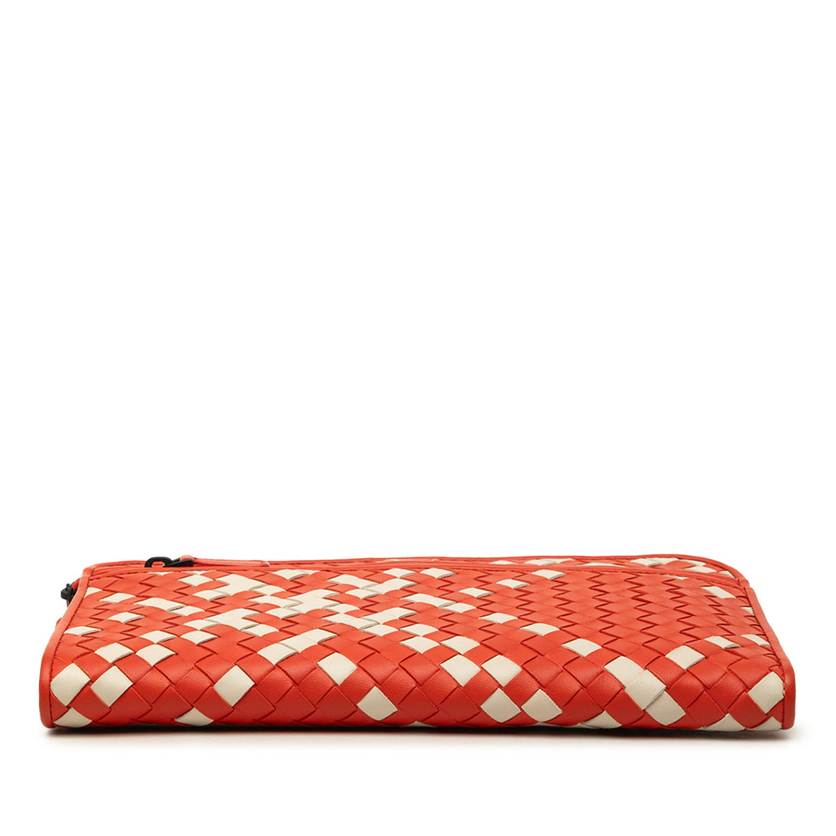 Bottega Veneta Bicolor Nappa Intrecciato Document Case — Orange