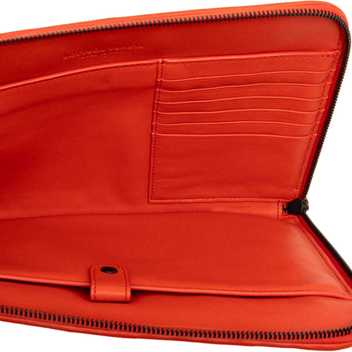 Bottega Veneta Bicolor Nappa Intrecciato Document Case — Orange