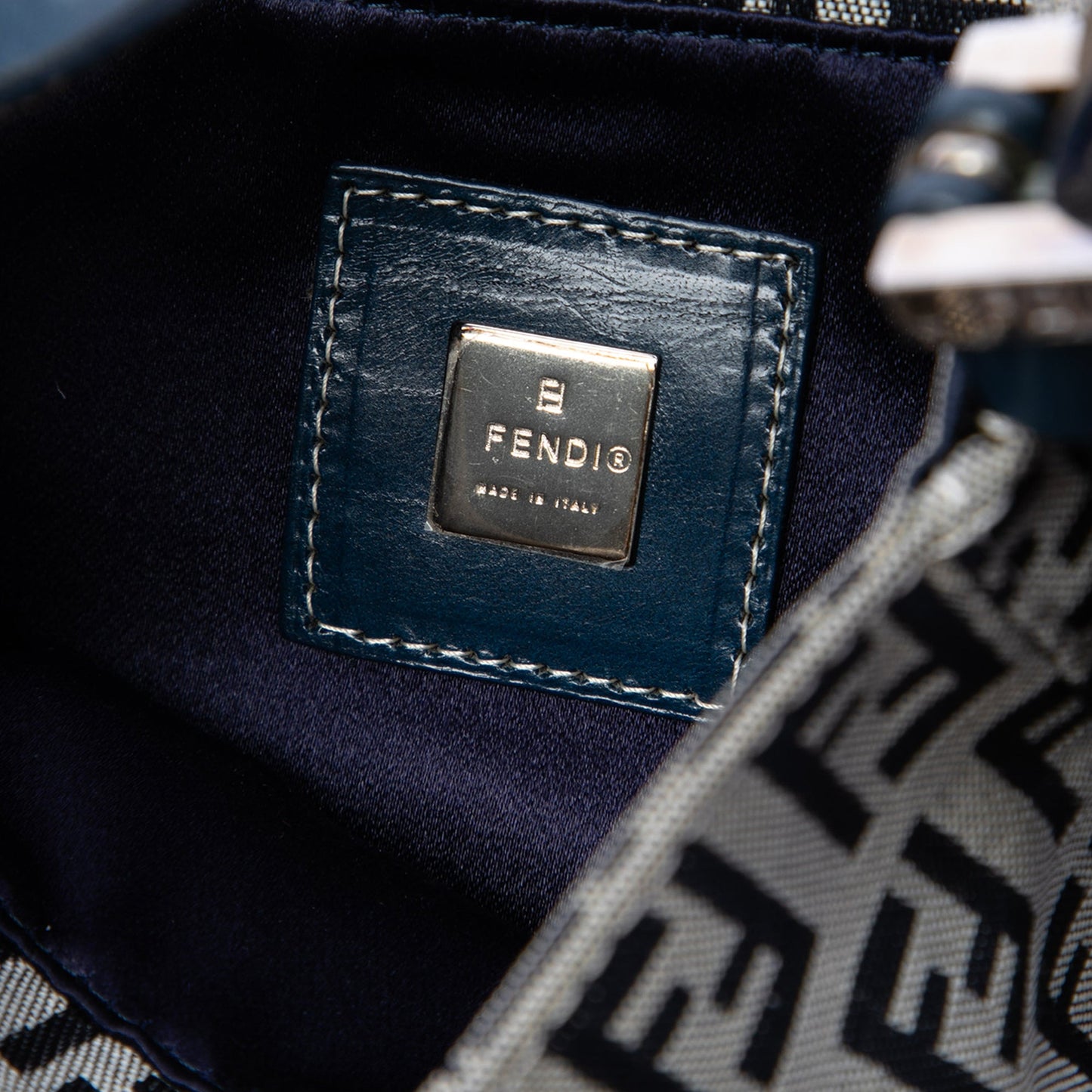 Fendi Zucchino Canvas Shoulder Bag
