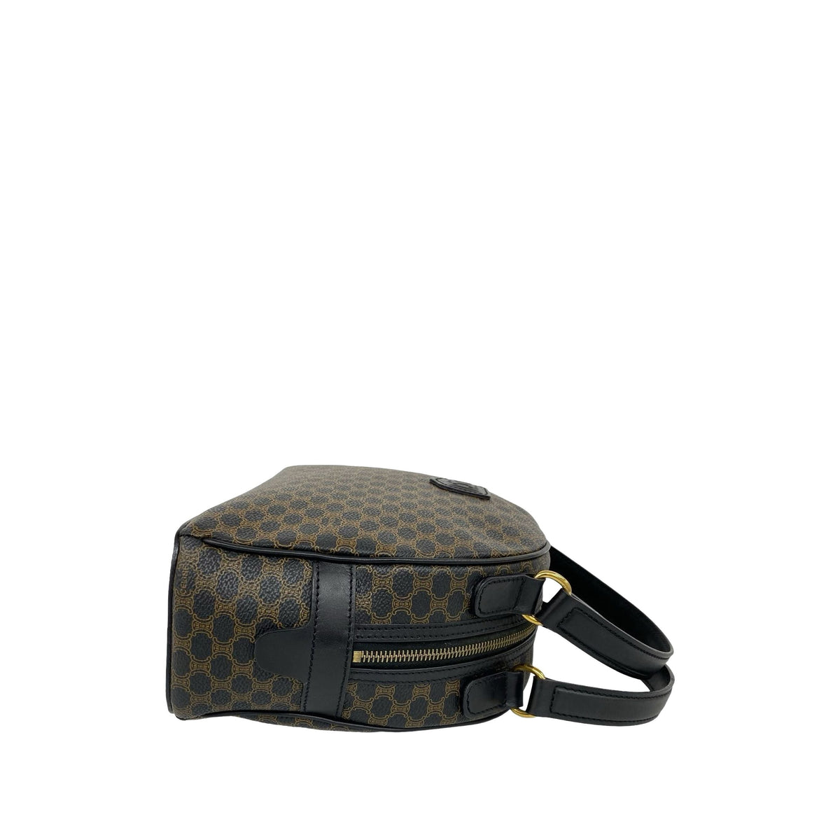 Celine Macadam Coated Canvas Dome Handbag — Brown