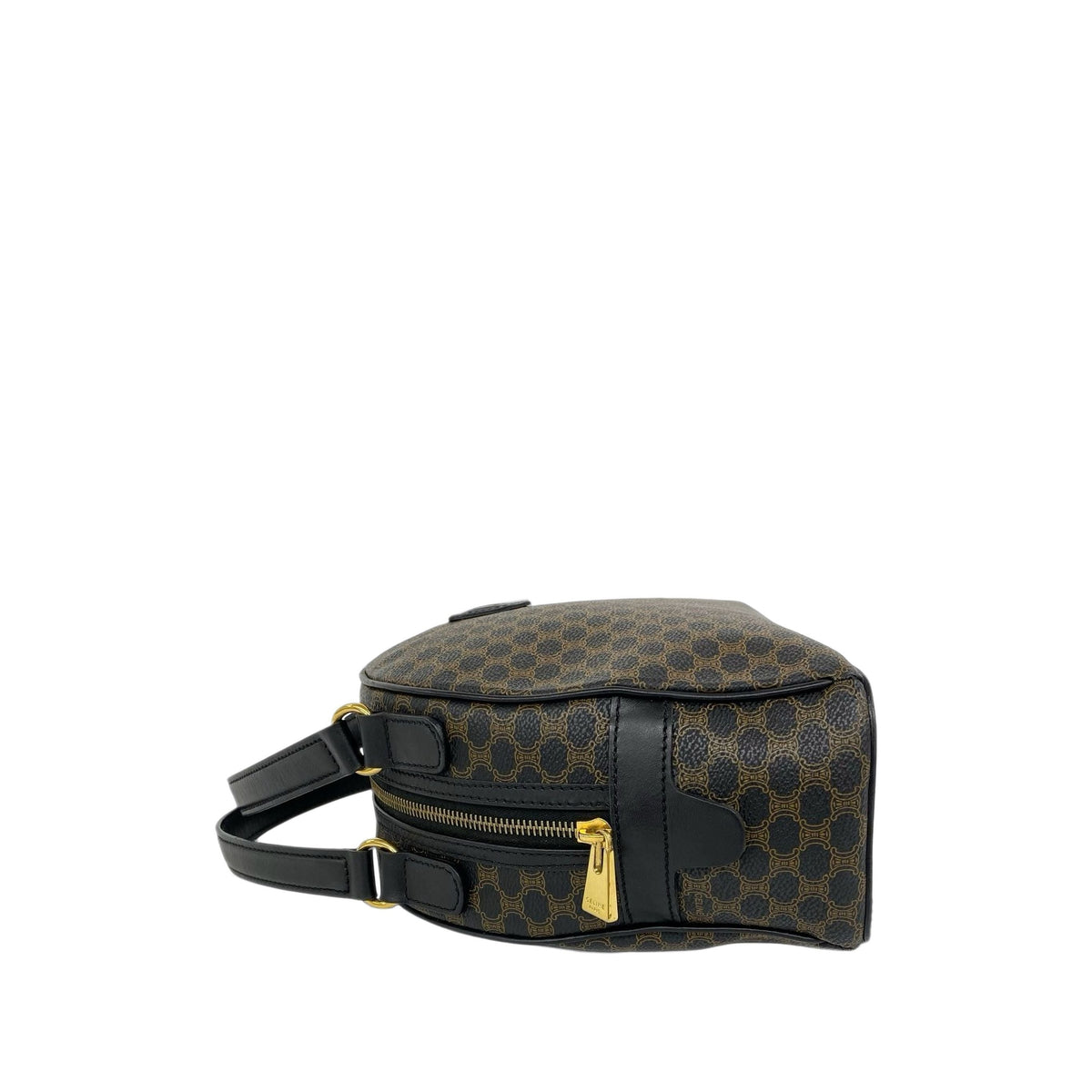 Celine Macadam Coated Canvas Dome Handbag — Brown